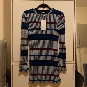 Zara striped knit sweater minidress